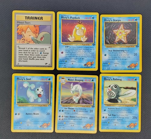 Lotto carte pokemon misty - carte,