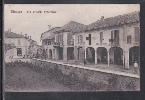 Cartolina binasco via vittorio - cartolina,