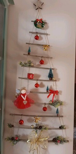 Albero natale legno con - albero, in