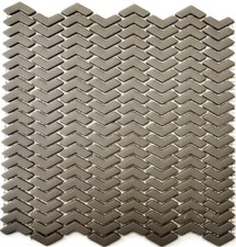 Mosaico Fischgraet Vetro Cream