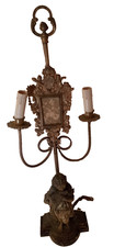 CANDELABRO  elettrico  CON PUTTO  PIFFERAIO- VINTAGE ANNI 40 50