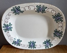 Grande piatto In Ceramica di Mondovi  Decoro Uva 40 X 32