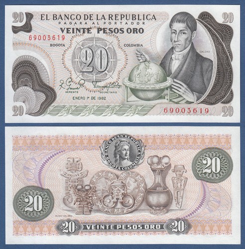 Colombia 20 - 20, pesos