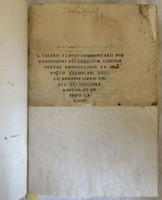 C. VALERII FLACCI COMMENTARI