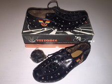 VITTORIA SCARPE CICLISMO VINTAGE Tg 40 EU ITALIA Celestino Vercelli NUOVE Vecchio Stock