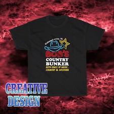 T-shirt unisex logo Bob's Country Bunker nuovo design divertente taglia dalla S alla 5XL