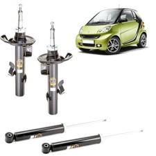 KIT 4 AMMORTIZZATORI A GAS ANTERIORI POSTERIORI SMART 451 FORTWO COUPE' CABRIO 