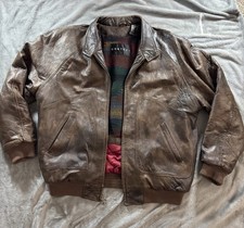 Giacca pelle marrone azteca