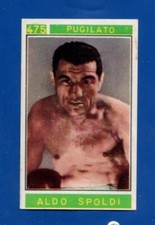 FIGURINA PANINI CAMPIONI DELLO SPORT 1967/68 N.475 ALDO SPOLDI PUGILATO NUOVA.