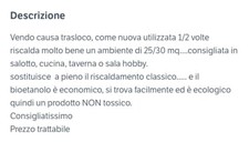 stufa bioetanolo modello ruby