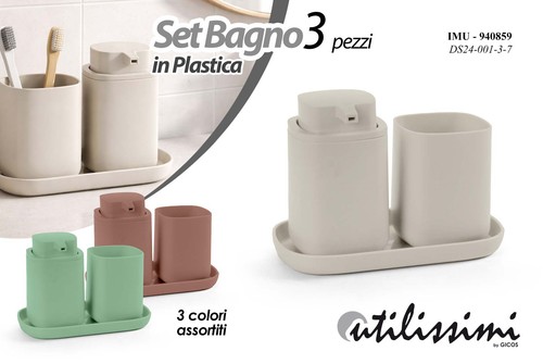 Set accessori bagno plastica - set,