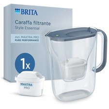 Brita Caraffa Filtrante Acqua Style Essential StoneBlue (2.4L) Filtro, senza BPA