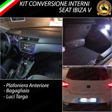 KIT LED INTERNI SEAT IBIZA 5 KIT COMPLETO +  LED TARGA CANBUS NO ERROR 6000K
