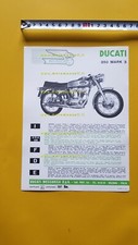 Ducati 350 Mark 3 Prototipo 1967 depliant originale ITALIANO moto moped brochure