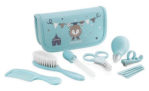Set igiene azzurro neonato - set,