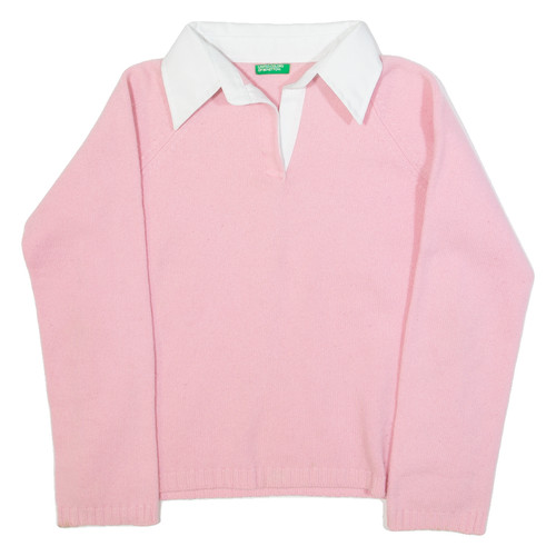 Benetton maglione donna rosa - maglione,