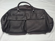 Borsa da viaggio LEXUS vintage in pelle marrone scuro Weekender 21 x 8 x 12