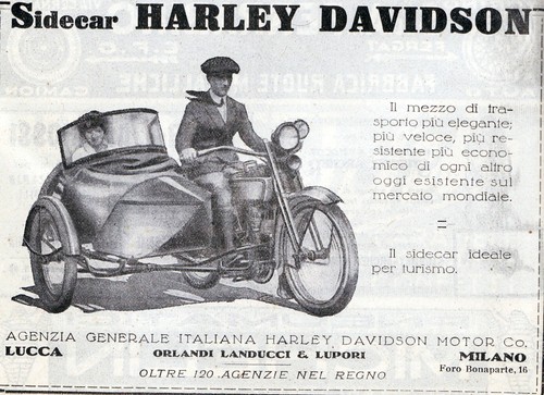 Pubblicita 1924 moto sidecar - 1924,