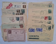 REGNO D'ITALIA Repubblica lotto 65 interi postali cartoline espressi raccomandat