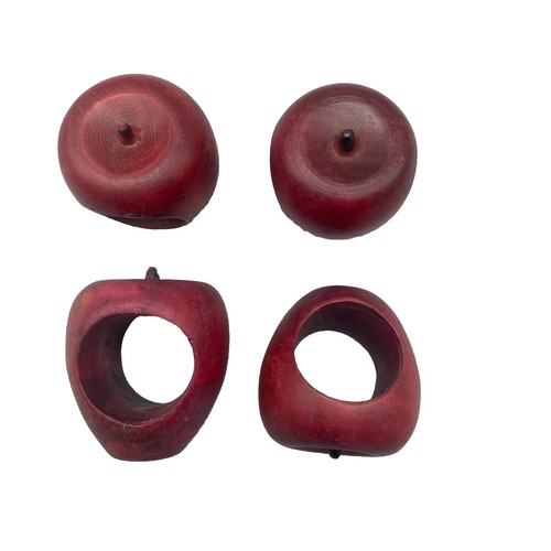 Anello tovagliolo mela legno - tovagliolo,