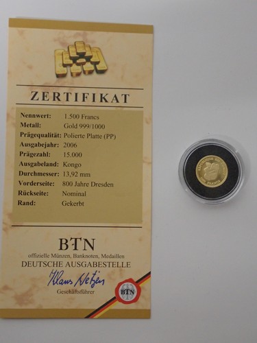Moneta oro capsula 1 500 - in, 1.500