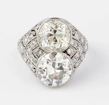 4Ct Art Deco Style Round Lab