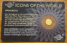 RUANDA - MONETA IN ORO 10 FRANCHI 2015 SPRINGBOCK IN BLISTER CERTIFICATO ??