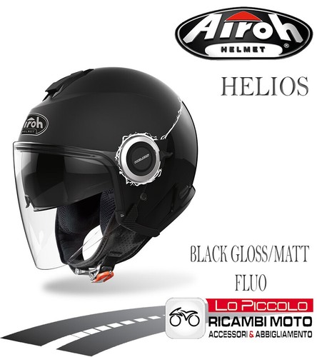 Casco jet helios airoh nero - jet,