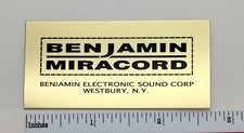 Benjamin Miracord Turntable