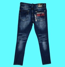 Dsquared2 Jeans Skater Jeans Slim 50 W34 L32 Elasticizzato Blu Lavato Italia 