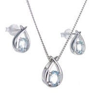 Set topazio naturale orecchini