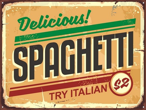 Targa latta spaghetti - targa, in