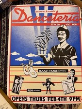 Volantino riapertura danza 1982 15x11” poster R.E.M. Rough Trade NYC Jim Fouratt
