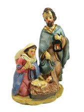 Natività Cm 3x7x10h - Sacra Famiglia Lavoretti Scuola Pastori per Presepe
