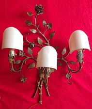 APPLIQUE vintage a tre luci in