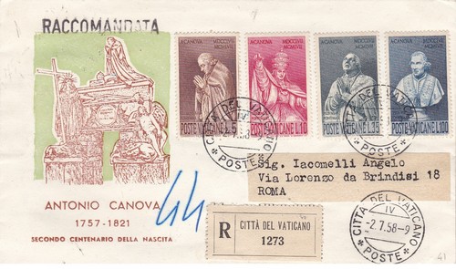 1958 vaticano antonio canova - vaticano,,