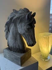 GRANDE scultura rustica testa di cavallo: arredo equitazione casale (18x12")