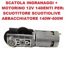 Scatola Ingranaggi + Motorino 12v 14Denti x Scuotitore Scuotiolive  140w-400w