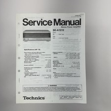 Technics Manuale di Servizio