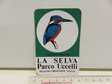 vecchio adesivo pubblicitario vintage LA SELVA PARCO UCCELLI PALIANO FROSINONE