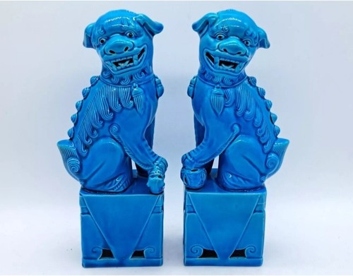 Statuine coppia cani foo - statuine,