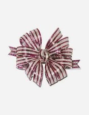 Spilla ciondolo fiocco rubino