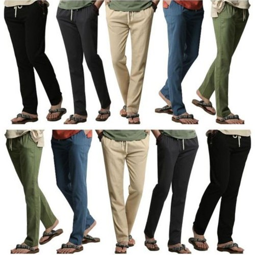Pantaloni lino uomo jogging - lino,