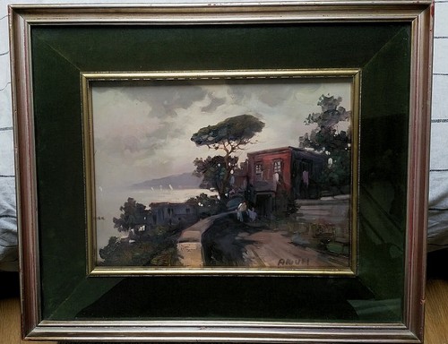 Dipinto antico napoletano olio