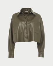 Camicia cropped donna Manica Grace in ecopelle