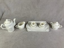 Bone China Mini Set da Tè Porcellana Floreale Reticolo Rosa