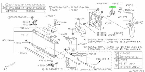 Gruppo motore per - :, subaru