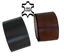 POLSINO IN CUOIO NERO MARRONE ARTIGIANALE 4 CM