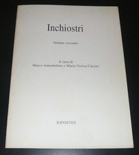 Inchiostri volume secondo a - volume, secondo.