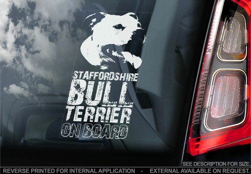Staffy car sticker - staffy,